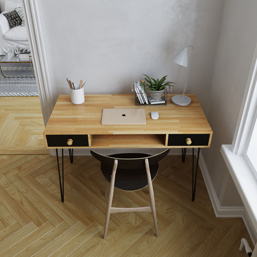 Thiết kế bàn làm việc vừa đủ với không gian để người sử dụng thoải mái khi làm việc