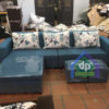 Thanh lý sofa nỉ góc thông minh xanh 1m8x2m6